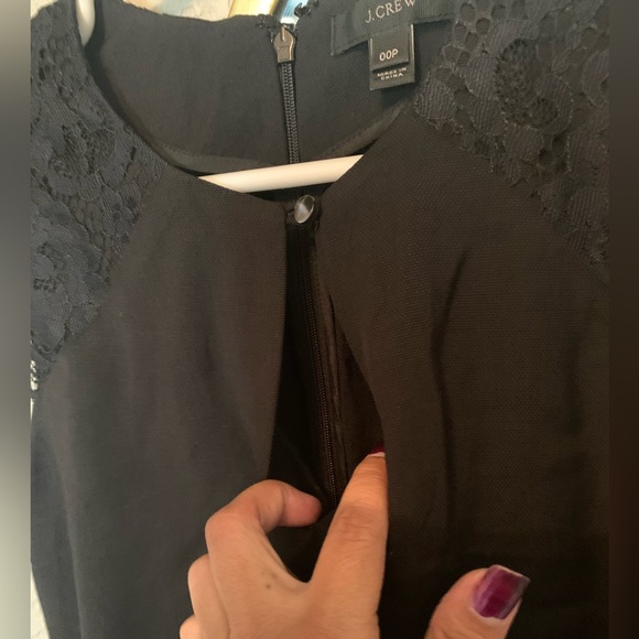 J Crew jumpsuit size 00P black, lace sleeves - Picture 8 of 16